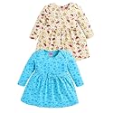 LuvLap Baby Girls 100% Cotton Full Sleeve Girl Frock Pack of 2