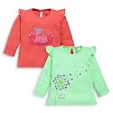 LuvLap Baby Girls 100% Cotton Full Sleeve Girls Top, Pack of 2