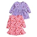 LuvLap Baby Girls 100% Cotton Full Sleeve Girl Frock Pack of 2