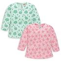 LuvLap Baby Girls 100% Cotton Full Sleeve Girls Top, Pack of 2