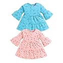 LuvLap Baby Girls 100% Cotton Full Sleeve Girl Frock Pack of 2