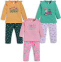 LuvLap Baby Girls Casual T-shirt Pyjama Multicolor