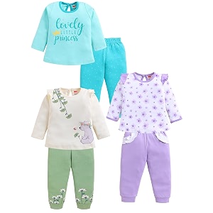 LuvLap Baby Girls Regular Fit 100 Cotton
