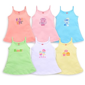 luvlap baby girls regular fit 100 cotton slip pack of 6