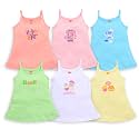 LuvLap Baby Girls Regular Fit 100% Cotton Slip Pack of 6