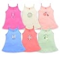 LuvLap Baby Girls Regular Fit 100% Cotton Slip Pack of 6