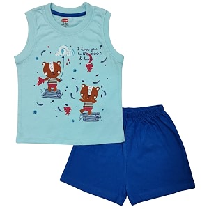 LuvLap Boys Sleeveless T-Shirt Shorts Set