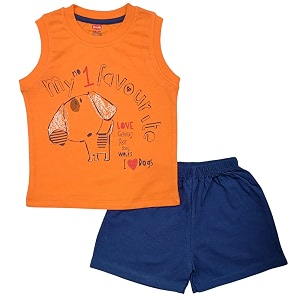 LuvLap Boys Sleeveless T-Shirt Shorts Set