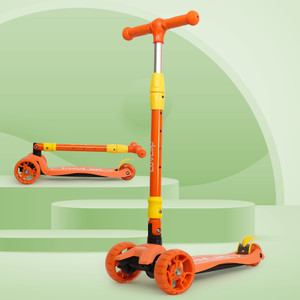 luvlap joy scooter for kids- toddler 3-wheel kick scooter with led lights