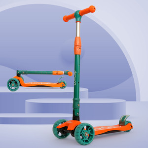luvlap joy scooter for kids- toddler 3-wheel kick scooter with led lights