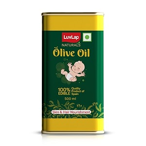 luvlap naturals baby body massage olive oil 100 olive oil for new born 500 ml spanish premium enriched with vitamin e enhances bone amp muscle strength
