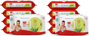 luvlap paraben free wipes for baby with aloe vera with lid pack of 10 720 wipes