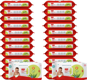 luvlap paraben free wipes for baby with aloe vera with lid pack of 24 1728 wipes