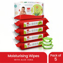 LuvLap Paraben Free wipes for baby with Aloe Vera, 72 wipes/pack with Lid