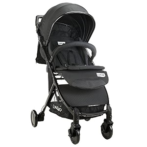 luvlap spark strollerpram easy folding with stand alone for newborn babykids 0-3 years black