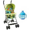 Luvlap Tutti Frutti Stroller/Buggy, Compact & Travel Friendly, for Baby/Kids, 6-36 Months (Green) & LuvLap Hippo Sipper Blue