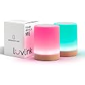 LuvLink Friendship Lamp v2.0 - Long Distance WiFi Touch Lamps for Couples, Friends & Family | Stay Connected from Anywhere – Easy App Setup – No Subscription (Set of Two)