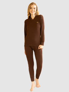 lux cotts wool women top - pyjama set thermal