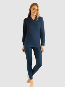 lux cotts wool women top - pyjama set thermal