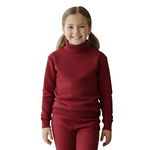 lux cottswool girl39s full sleeves high neck thermal top  thermal vest for girls