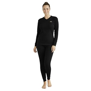 lux cottswool women39s upper and lower thermal set  thermal set for women