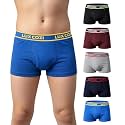 Lux Cozi Bigshot Boys Solid Super Combed Cotton Trunk | Outer Elastic Semi Long Underwear for Kids | Soft & Comfortable | Color May Vary - Pack of 6