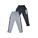 Lux Cozi Boy's Modern Fit Mid Rise Premium Combed Cotton Stylish Track Pants with Both Side Pocket | Typography Written | Print May Vary | Pack of 2 |