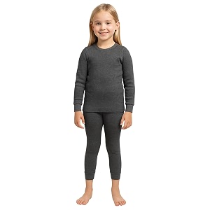 Lux Cozi HEATEK Girls Black Melange Round