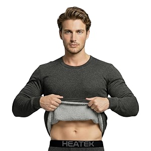 Lux Cozi HEATEK Mens Round Neck Thermal
