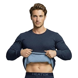 Lux Cozi HEATEK Mens Round Neck Thermal