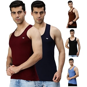 Lux Cozi Mens Cotton Vest Sleeveless