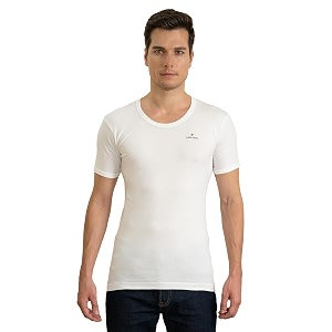 Lux Cozi Mens White Half Sleeves Cotton