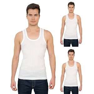 Lux Cozi Mens White Premium Cotton Round