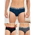 Lux Cozi Mens Cotton Solid Brief Pack