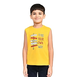 Lux Cozi Printed Round Neck Sleeveless Cotton