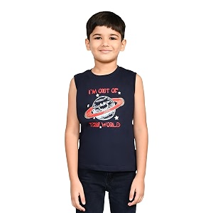 Lux Cozi Printed Round Neck Sleeveless Cotton