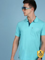 LUX cozi Solid Men Polo Neck Purple