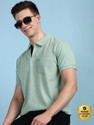 LUX cozi Solid Men Polo Neck Light