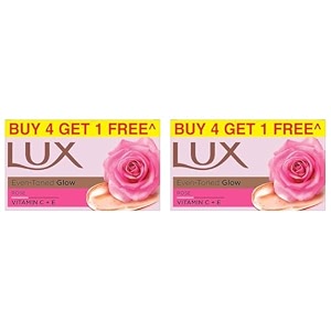 lux even toned glowbuy 4 get 1 offerrose amp vitamin e bathing soapfor glowing skin beauty soaps150 g pack of 2