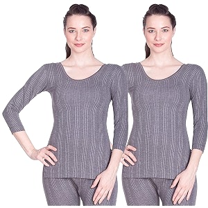 lux inferno round neck 34th sleeves women39s premium thermal uppertopvest - pack of 2