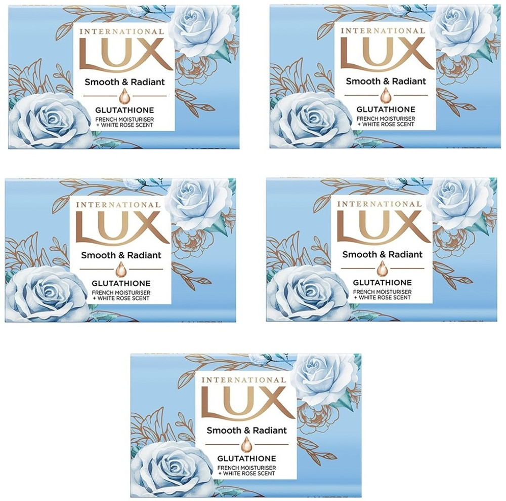 lux glutathione soap International Smooth & Radiant Bath with & French Moisturizer (5 x 130 g) Bathing soap