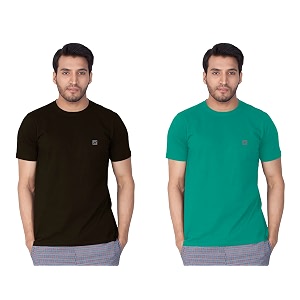 lux nitro pack of 2 men39s round neck tshirt