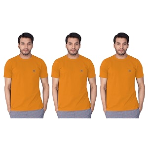 lux nitro men39s regular fit round neck t-shirt_golden orange