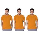 Lux Nitro Men's Regular Fit Round Neck T-Shirt_Golden Orange