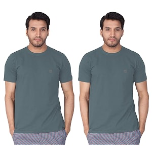 lux nitro men39s solid modern fit round neck t-shirt_lead