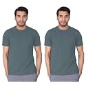 Lux Nitro Men's Solid Modern Fit Round Neck T-Shirt_Lead