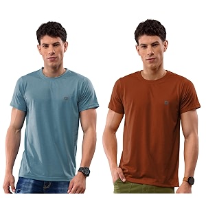 lux nitro pack of 2 men39s round neck tshirt