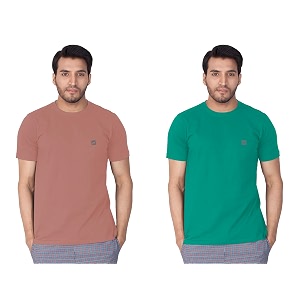 lux nitro pack of 2 men39s round neck tshirt