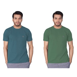 lux nitro pack of 2 men39s round neck tshirt