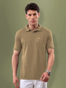 Lux Nitro Solid Men Polo Neck Gold